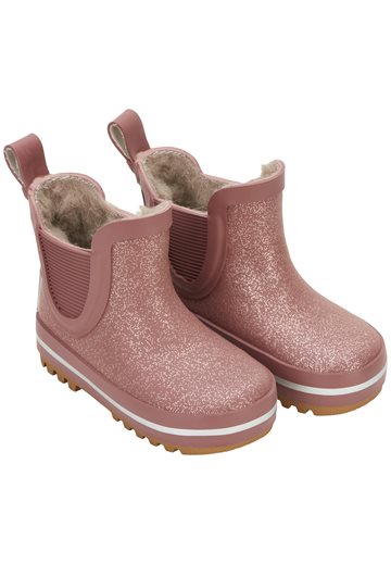 Mikk-Line - korte Vinter gummistøvler med glitter - Burlwood